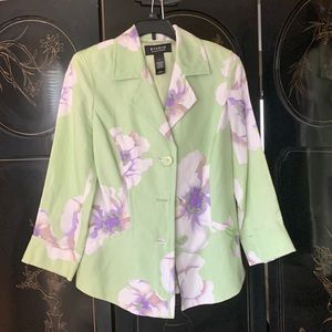 Liz C Studio blazer, lime green, and lilac EC
